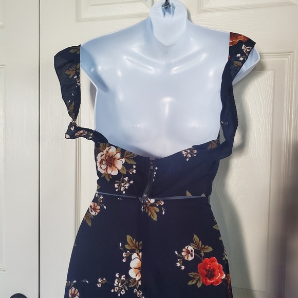 L'Atiste by Amy Floral Sleeveless Maxi Dress Wrap Front Tie Size Small - Picture 9 of 16